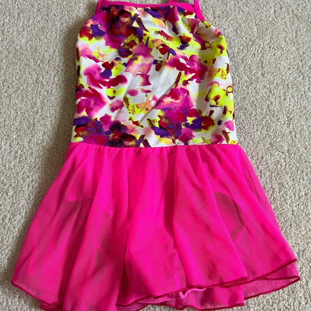 Beautiful, vibrant girls, ballet leotard with built-in skirt